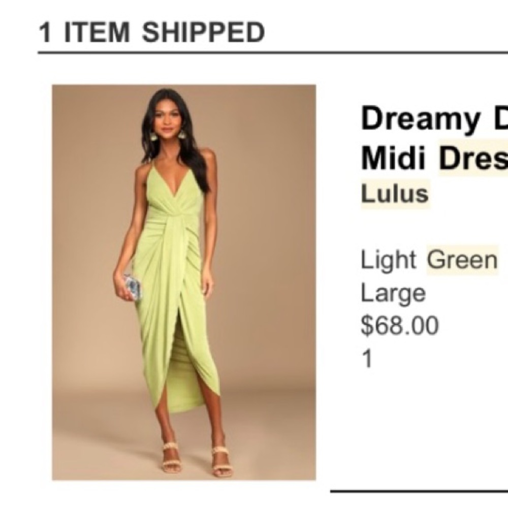 Green midi dress - brand new with tags!